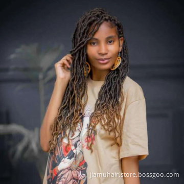 Synthetic New Faux Locs Braids Synthetic Hair Extensions For Women Extended 36"  Nu Soft Locs Crochet Hair Pre Looped